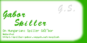 gabor spiller business card